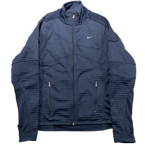 Nike Sphere Thermal Jacket Womens Small Blue Full Zip Fleece Running Athletic